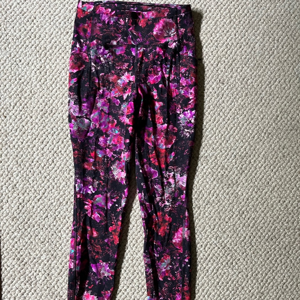 Floral lululemon leggings